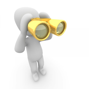 Was ist versichert ?Pflegezusatzversicherung Männchen Fernglas